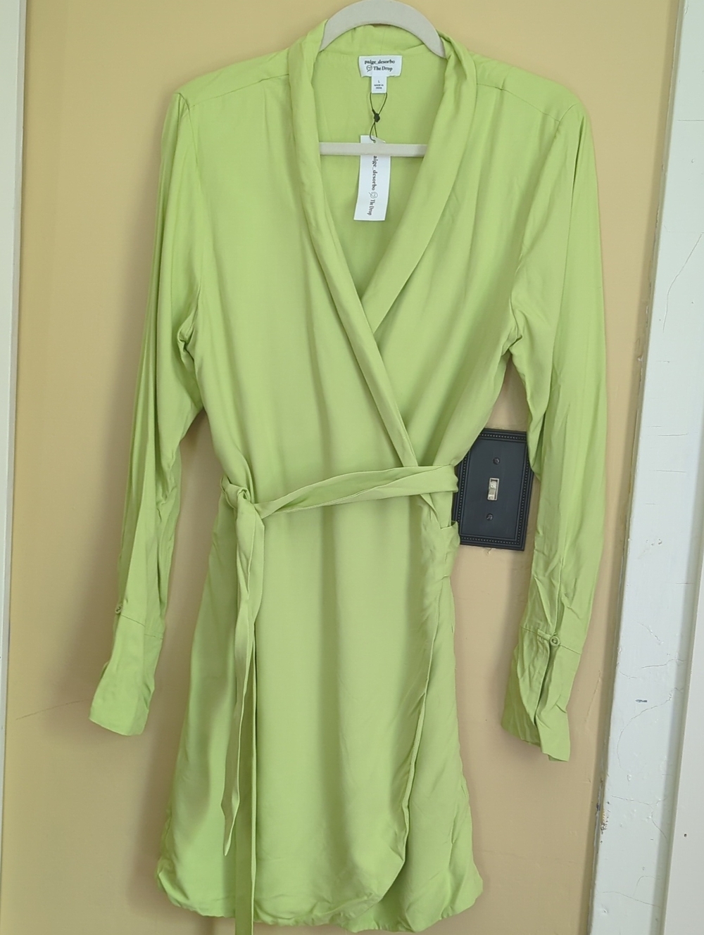 Paige Desorbo X The Drop Green Wrap Dress